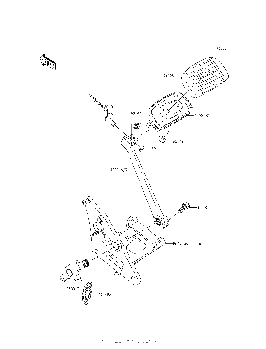 Diagrama de BRAKE PEDAL TORQUE LINK