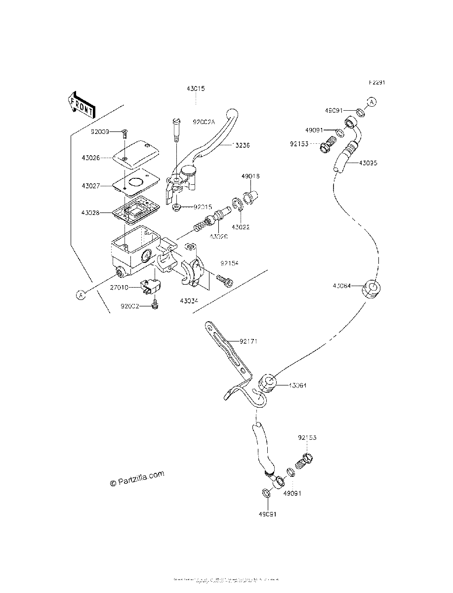 Diagrama de FRONT MASTER CYLINDER
