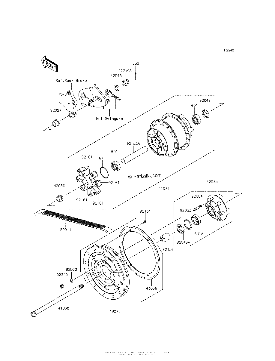 Diagrama de REAR WHEEL CHAIN