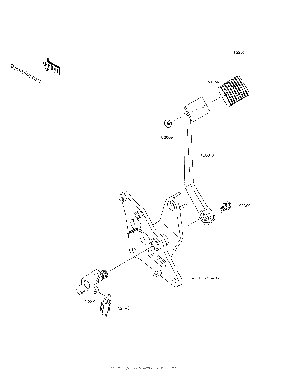 Diagrama de BRAKE PEDAL TORQUE LINK