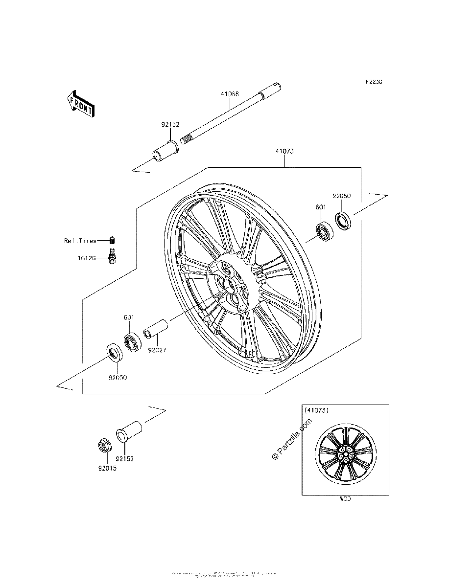Diagrama de FRONT WHEEL