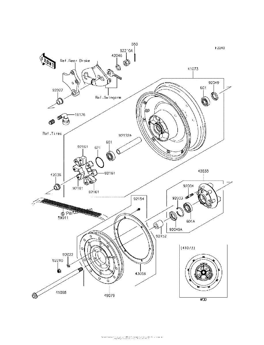 Diagrama de REAR WHEEL CHAIN