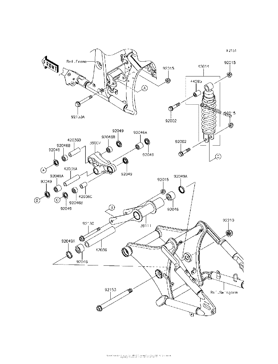 Diagrama de SUSPENSION SHOCK ABSORBER