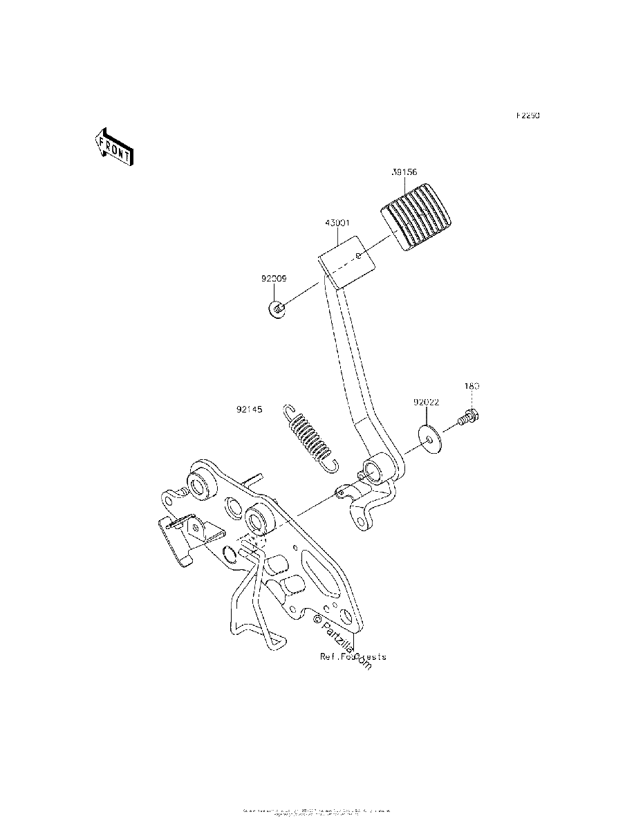 Diagrama de BRAKE PEDAL TORQUE LINK