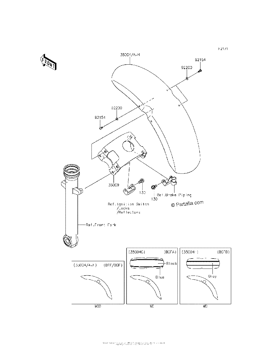 Diagrama de FRONT FENDER S