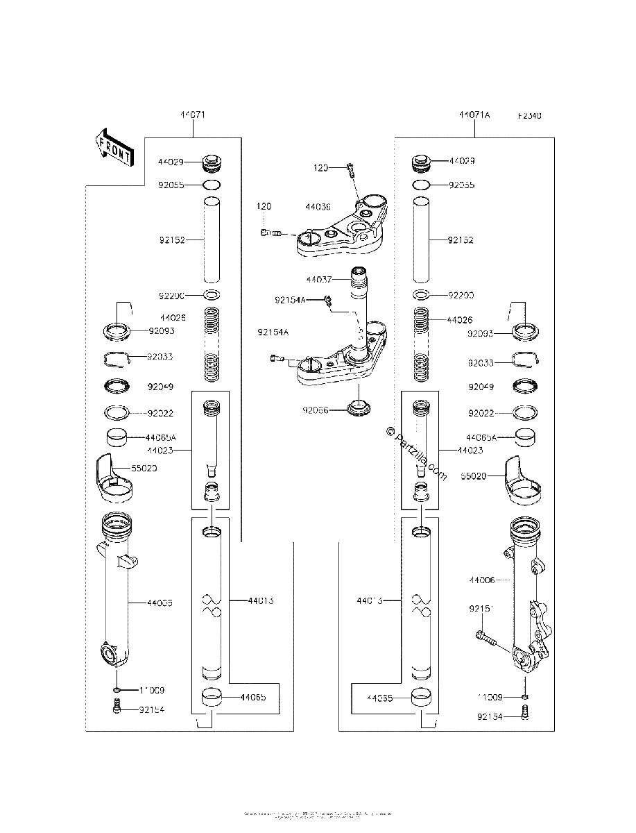 Diagrama de FRONT FORK