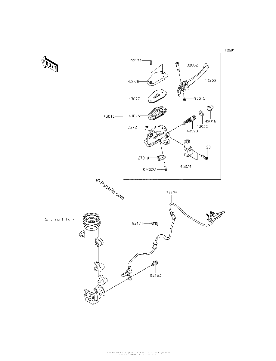 Diagrama de FRONT MASTER CYLINDER