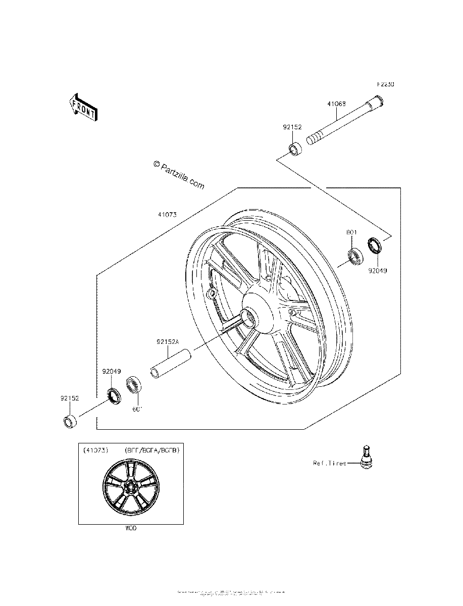 Diagrama de FRONT WHEEL