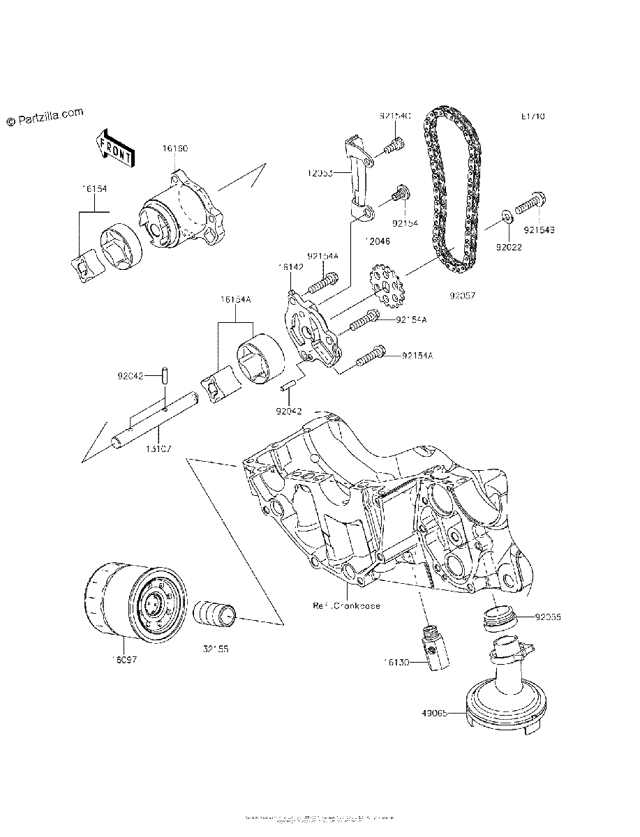 Diagrama de OIL PUMP OIL FILTER