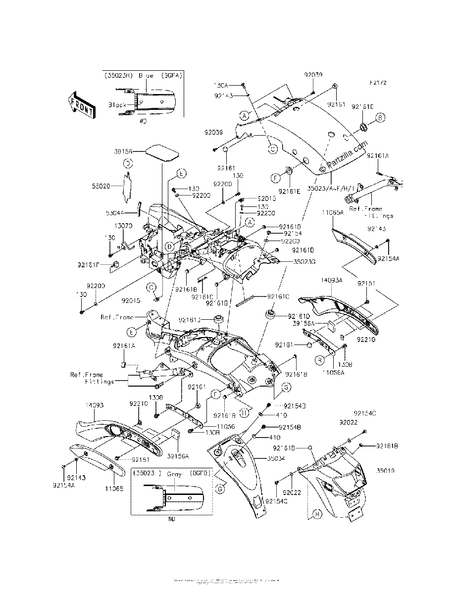 Diagrama de REAR FENDER S