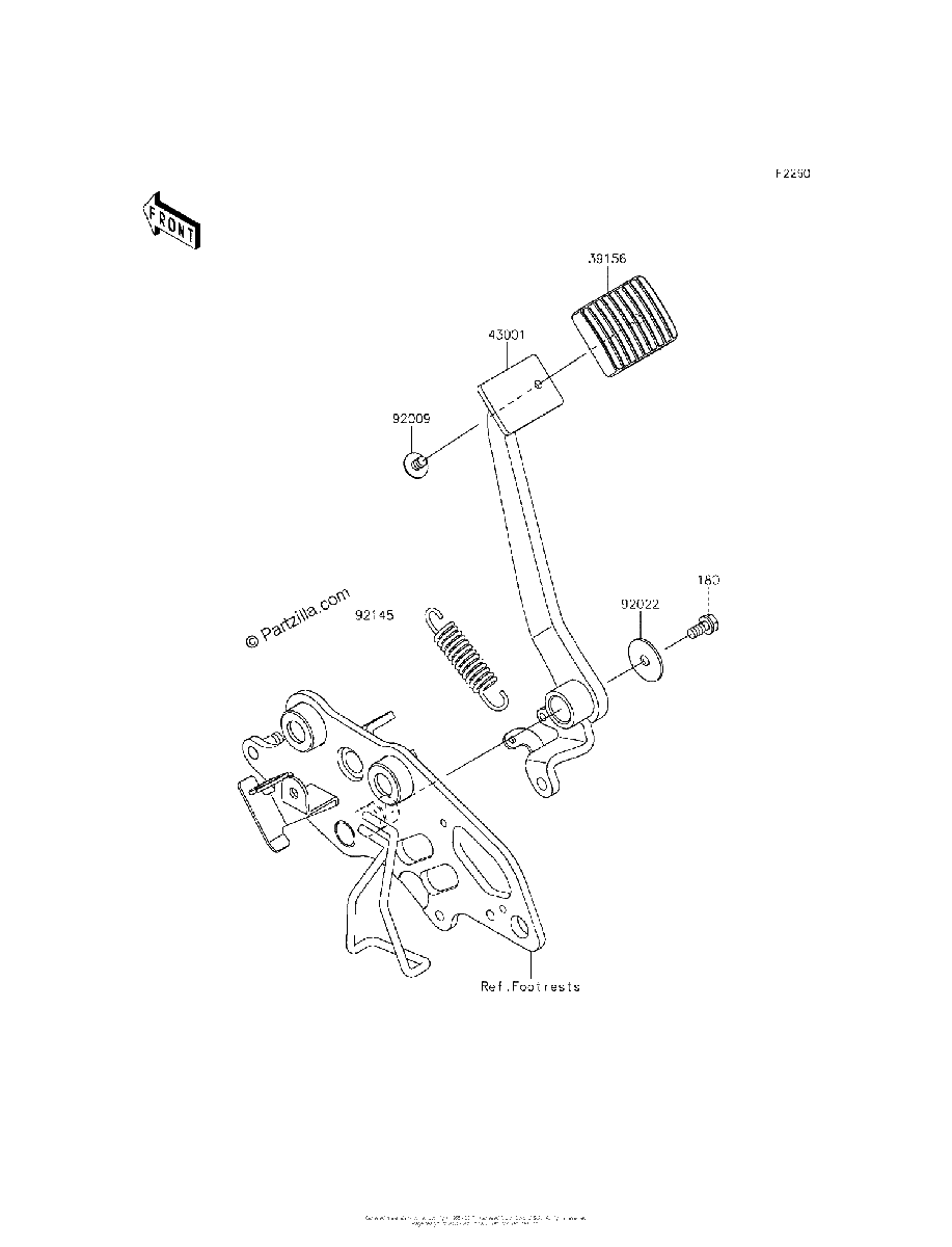 Diagrama de BRAKE PEDAL TORQUE LINK