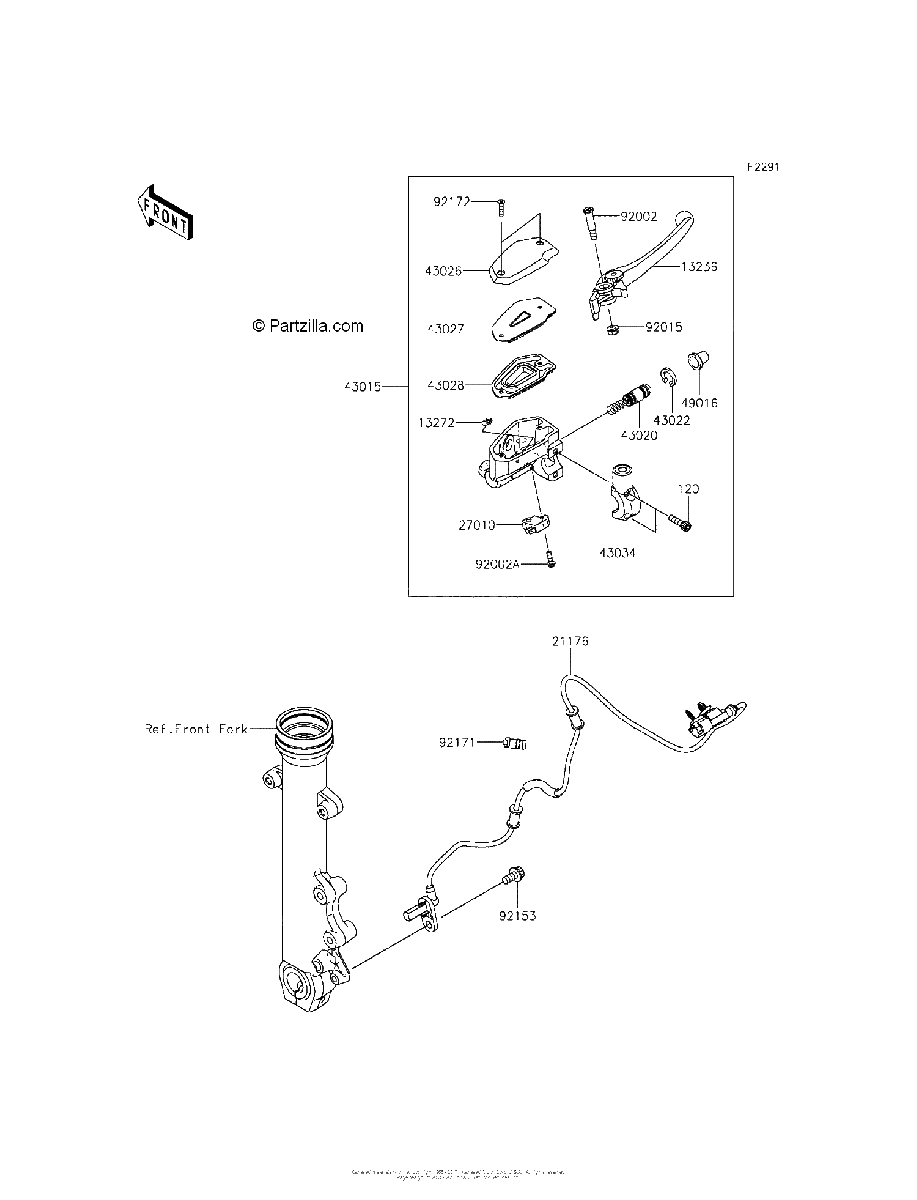 Diagrama de FRONT MASTER CYLINDER