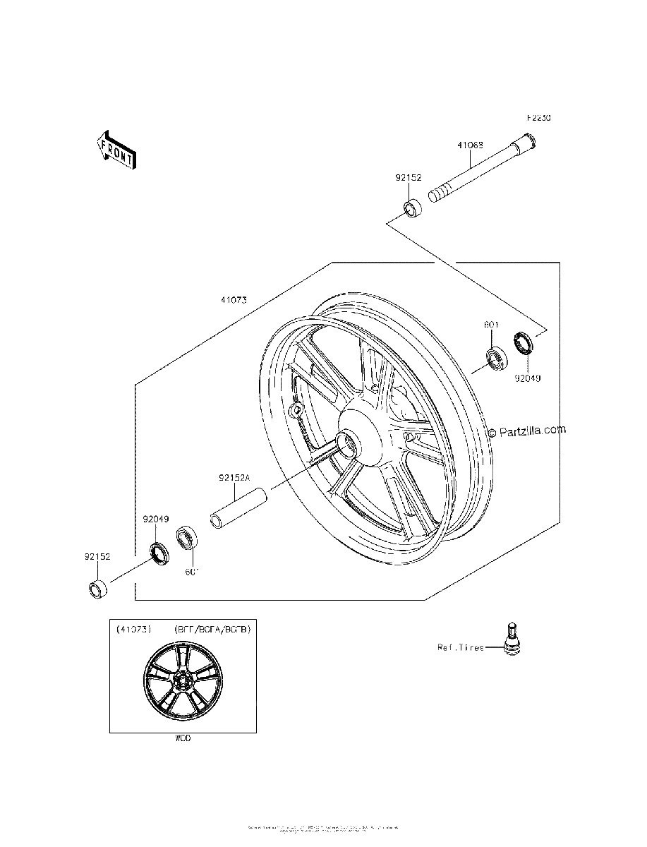 Diagrama de FRONT WHEEL