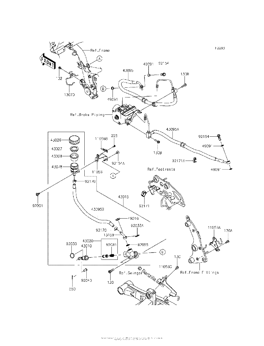 Diagrama de REAR MASTER CYLINDER