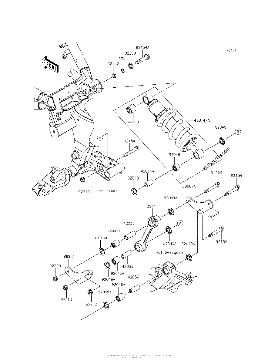 Diagrama de SUSPENSION SHOCK ABSORBER