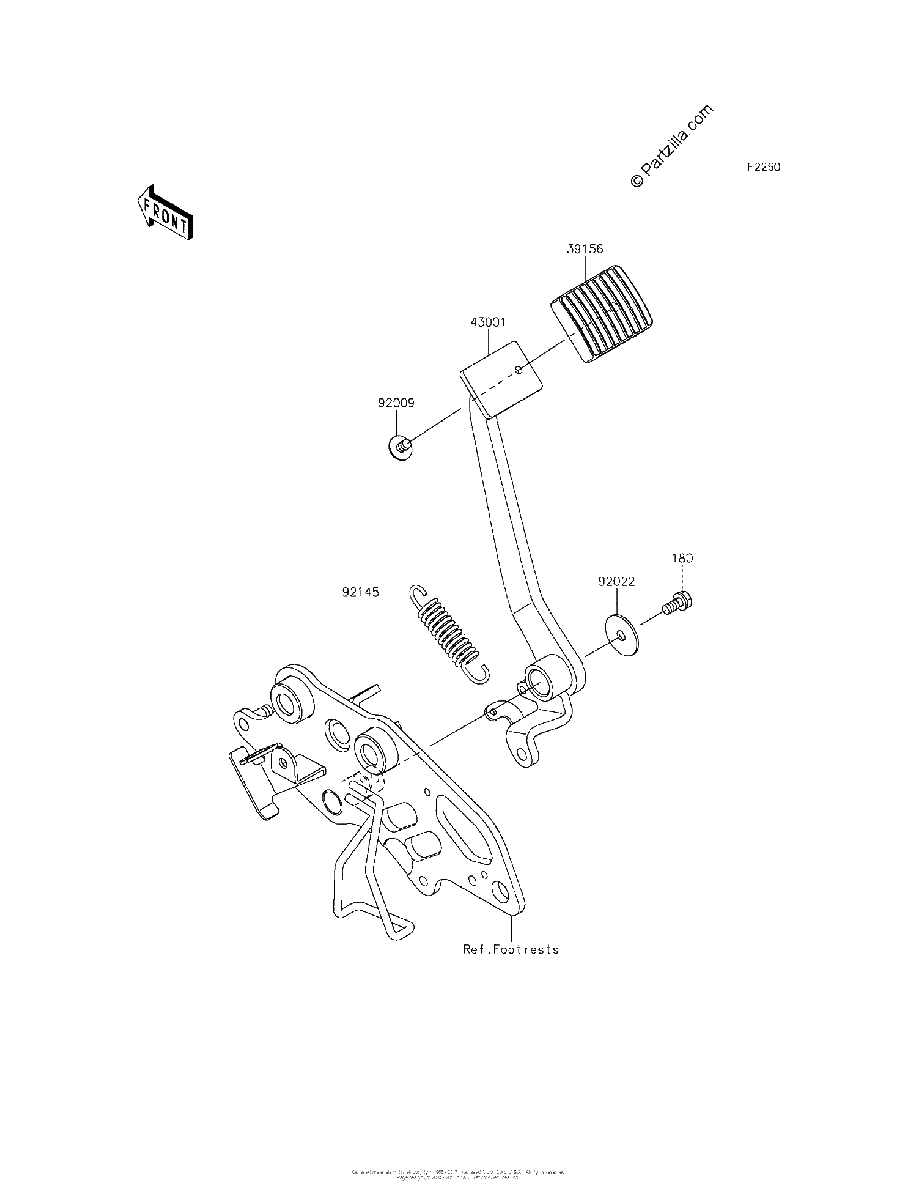 Diagrama de BRAKE PEDAL TORQUE LINK