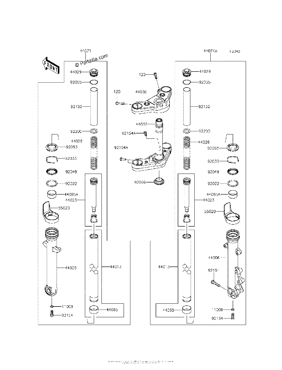 Diagrama de FRONT FORK