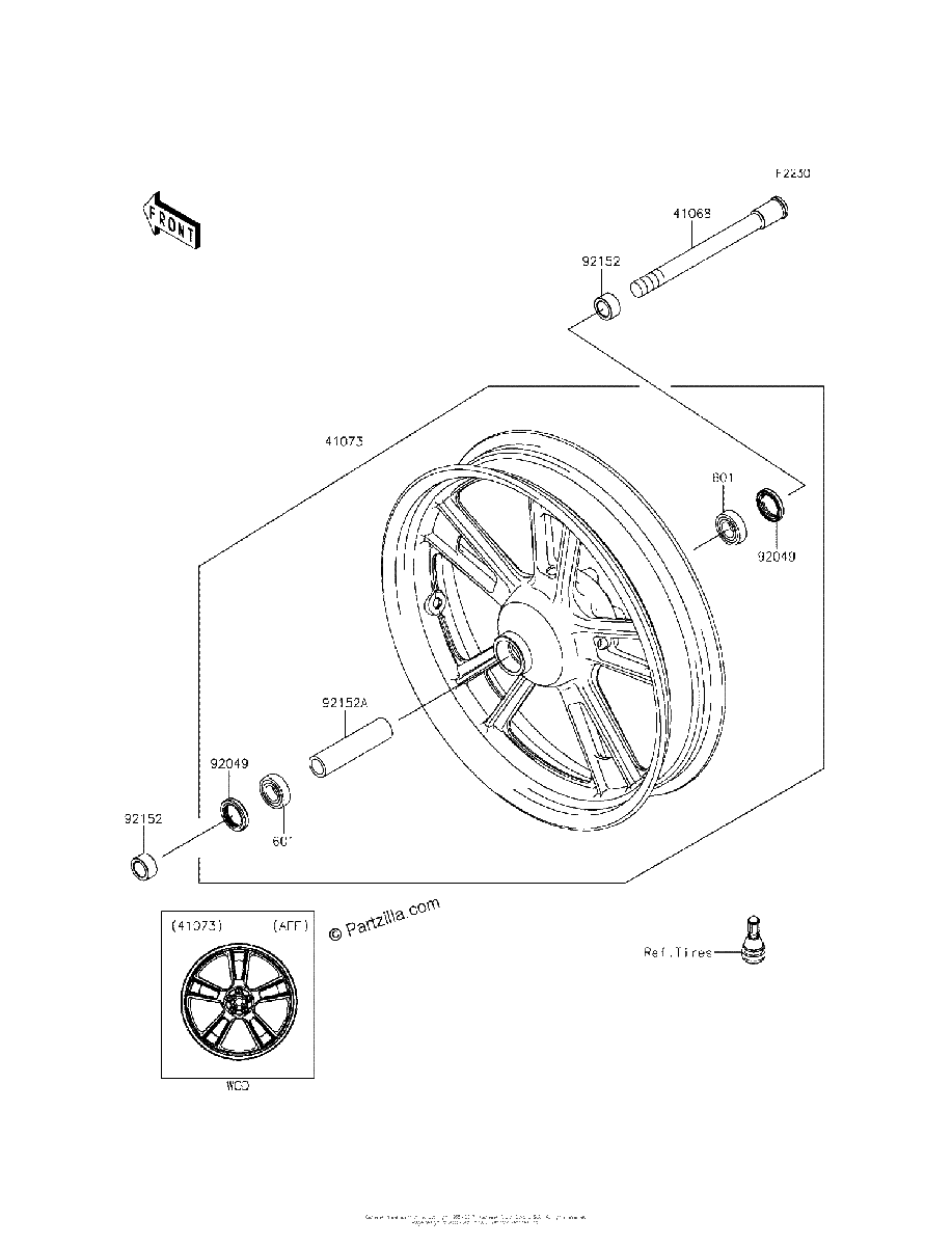 Diagrama de FRONT WHEEL