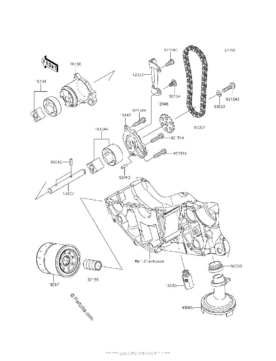Diagrama de OIL PUMP OIL FILTER