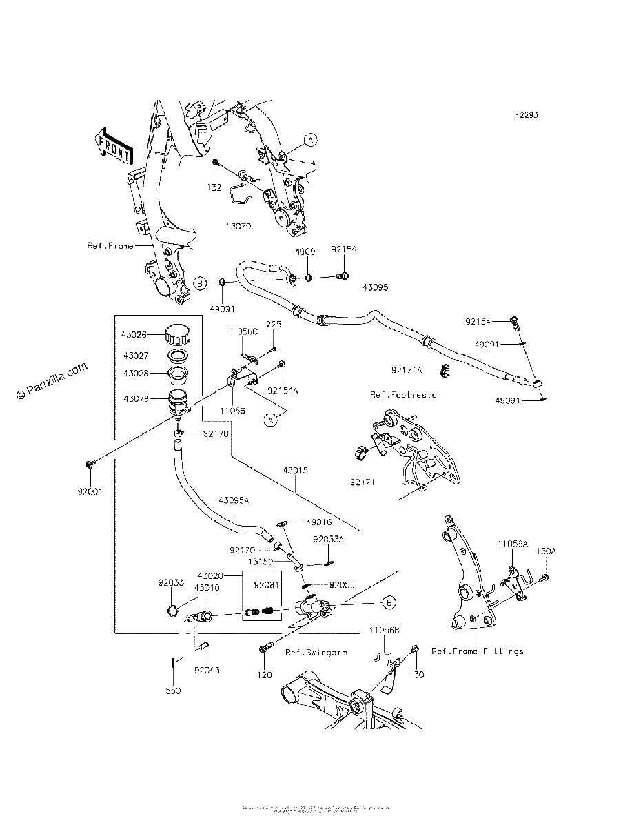 Diagrama de REAR MASTER CYLINDER