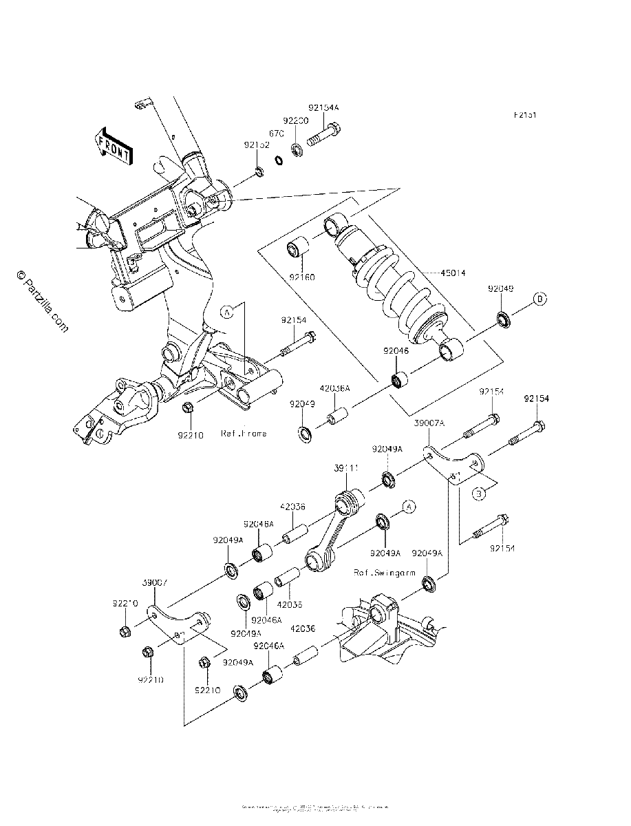 Diagrama de SUSPENSION SHOCK ABSORBER