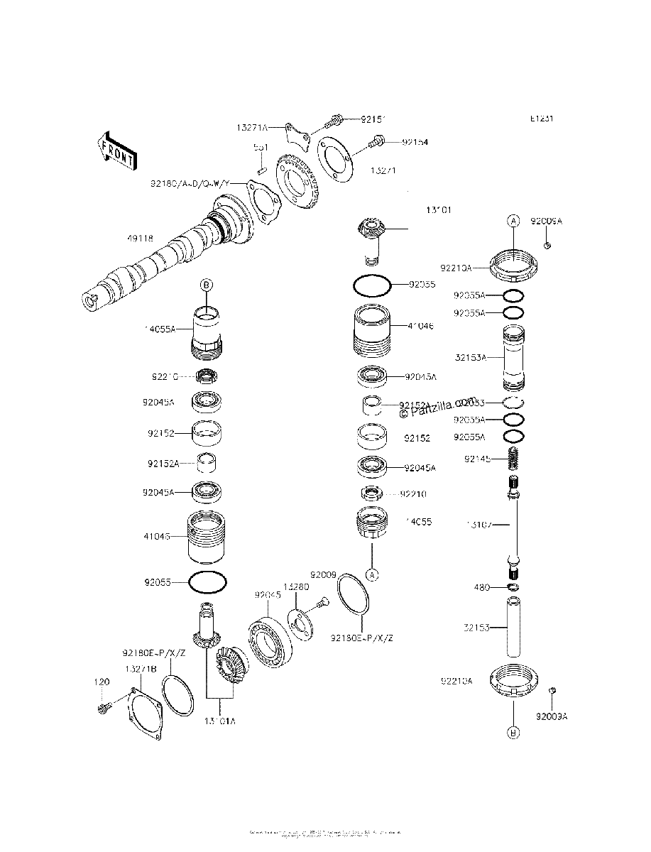Diagrama de CAMSHAFT S BEVEL GEAR
