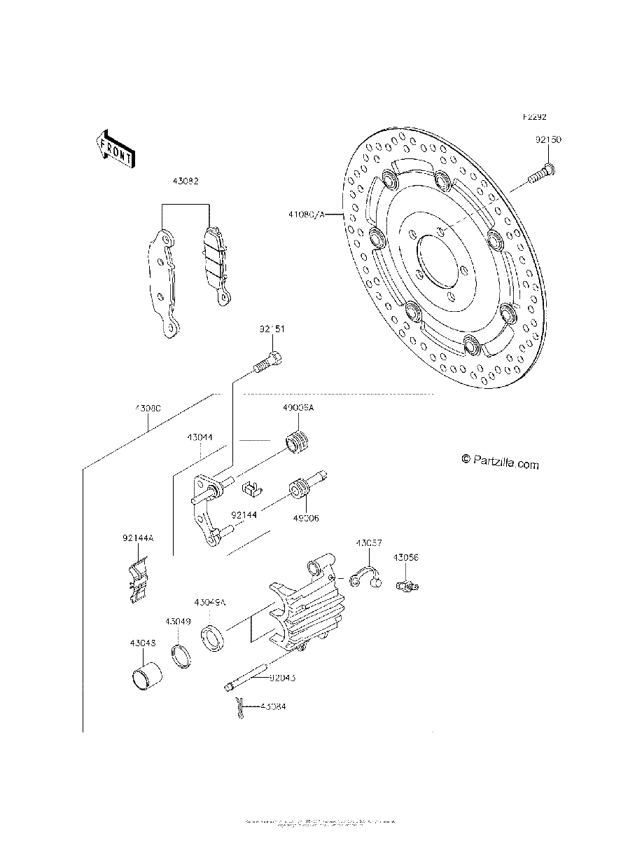 Diagrama de FRONT BRAKE