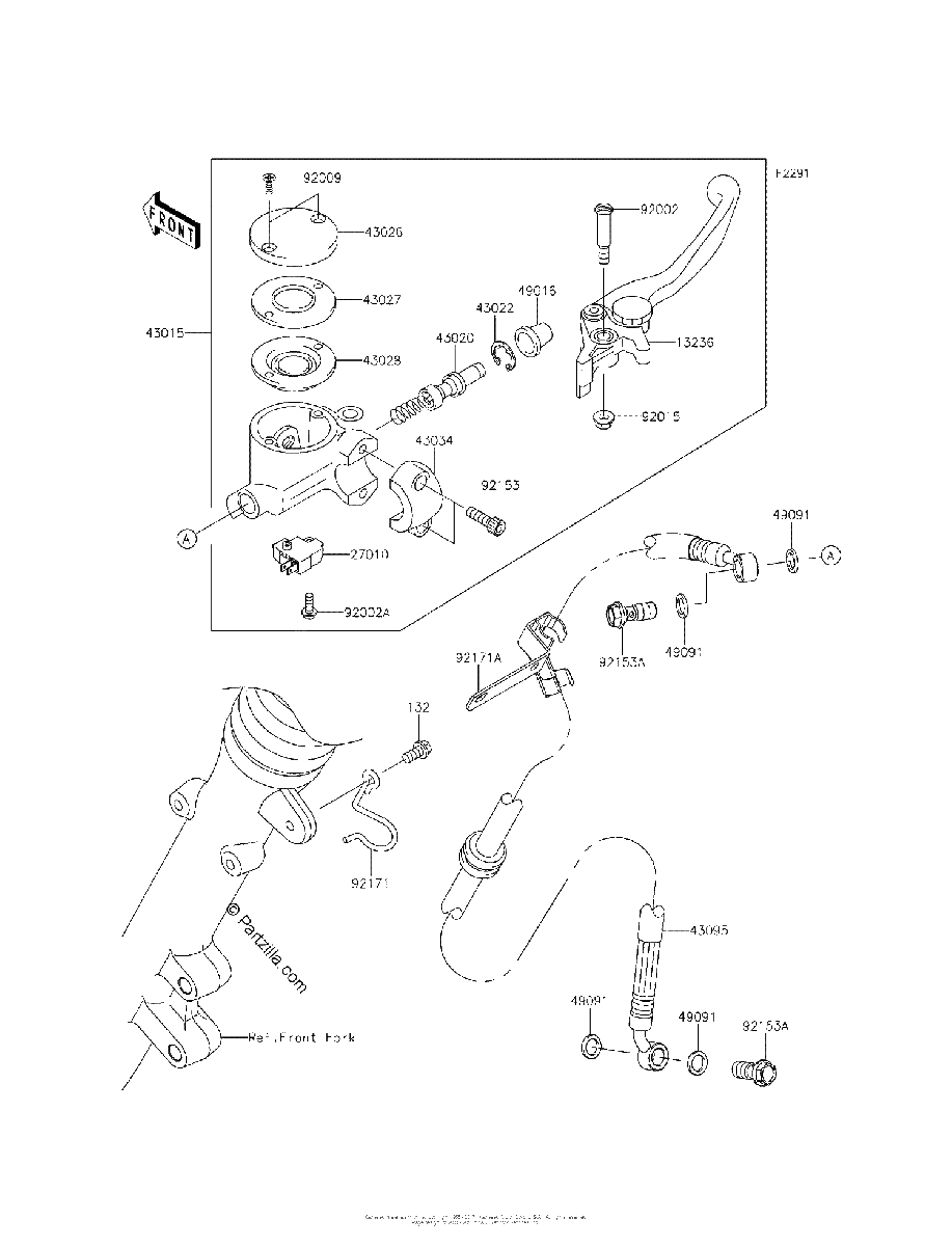 Diagrama de FRONT MASTER CYLINDER