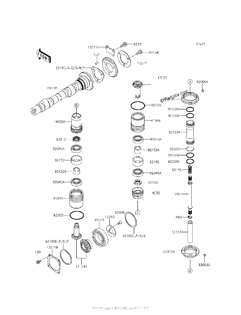 Diagrama de CAMSHAFT S BEVEL GEAR