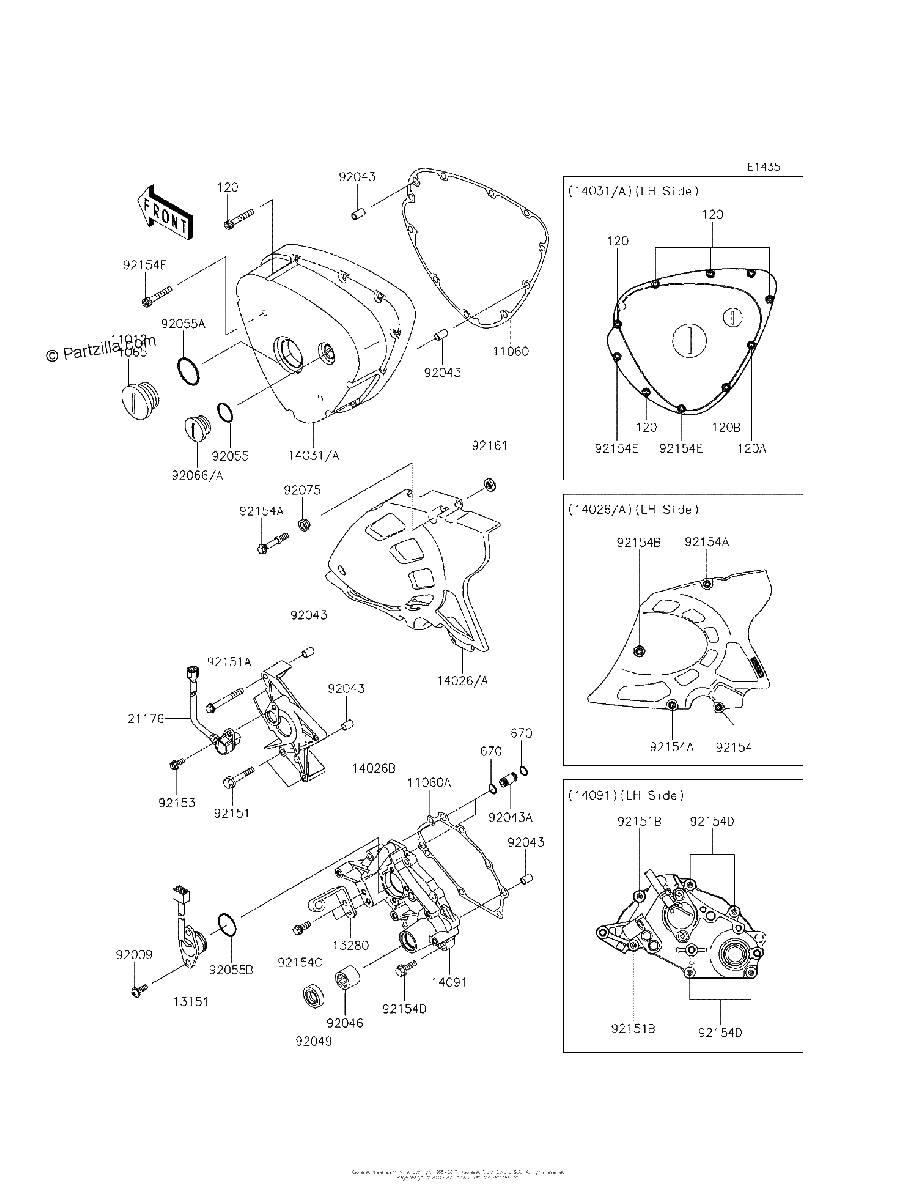Diagrama de LEFT ENGINE COVER S