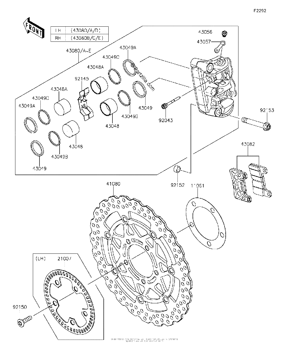 Diagrama de FRONT BRAKE