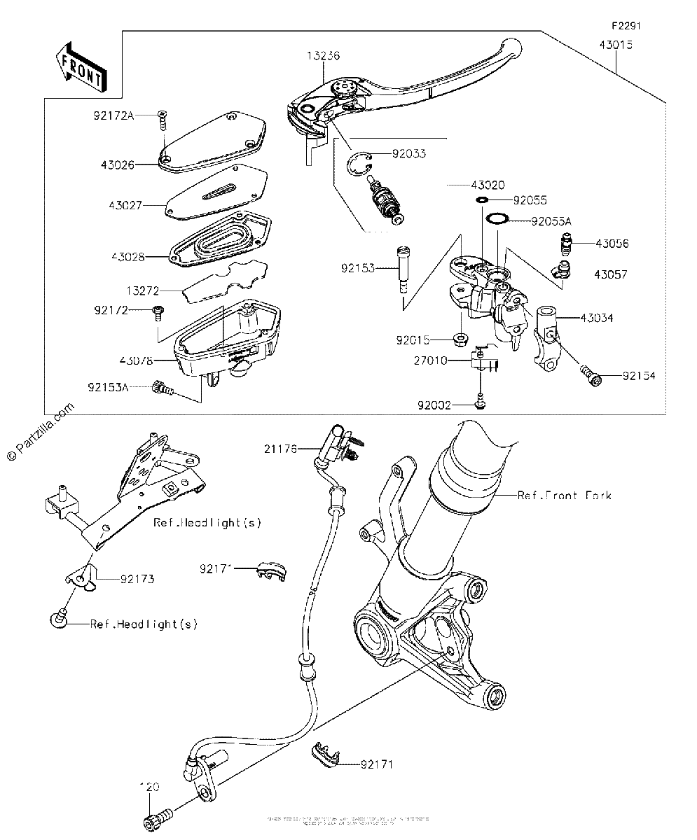 Diagrama de FRONT MASTER CYLINDER