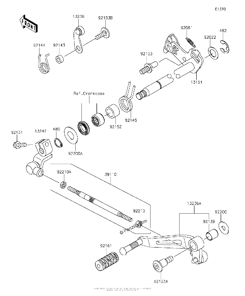 Diagrama de GEAR CHANGE MECHANISM