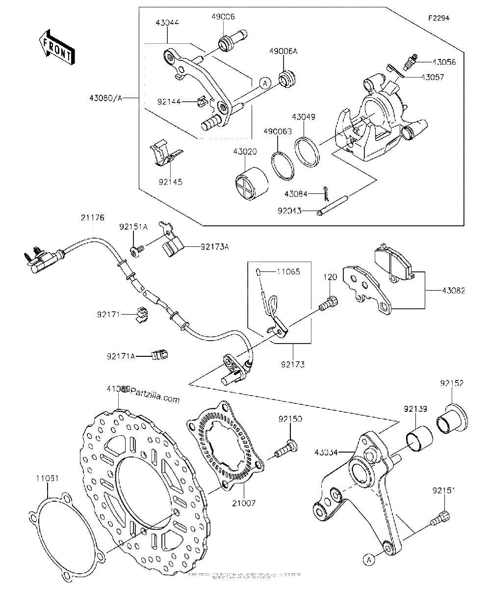 Diagrama de REAR BRAKE