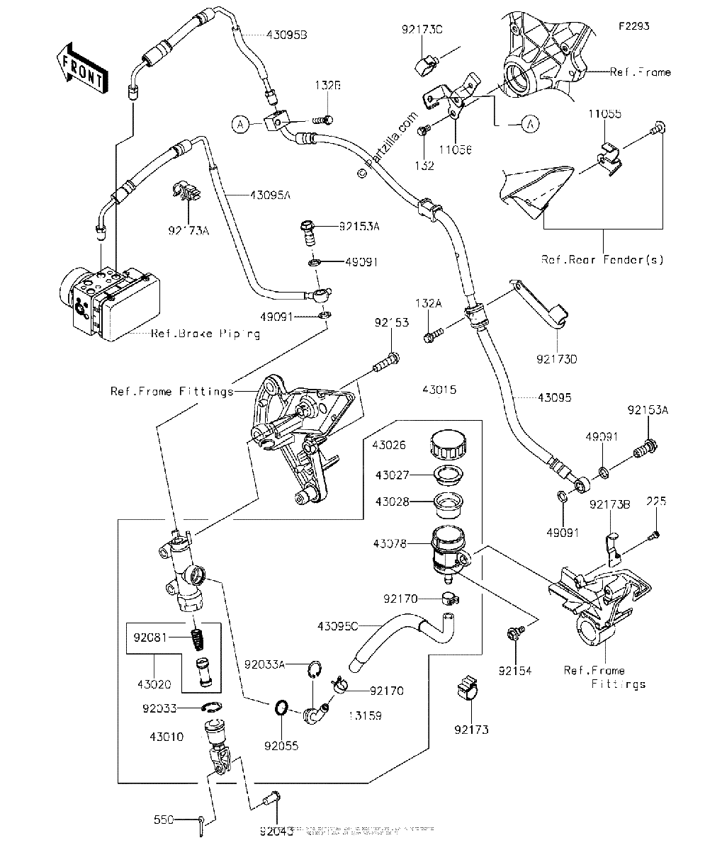 Diagrama de REAR MASTER CYLINDER