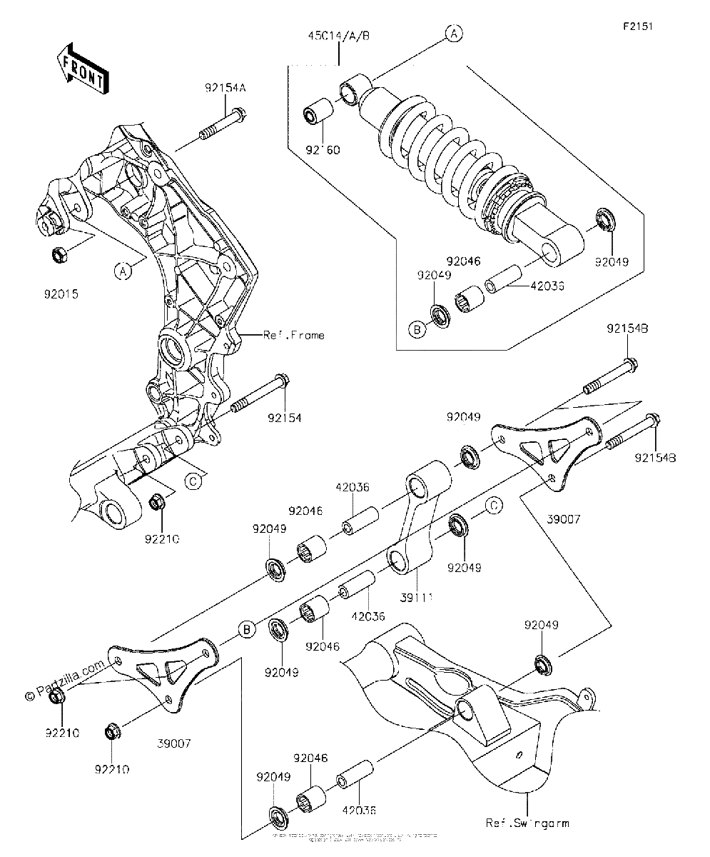 Diagrama de SUSPENSION SHOCK ABSORBER