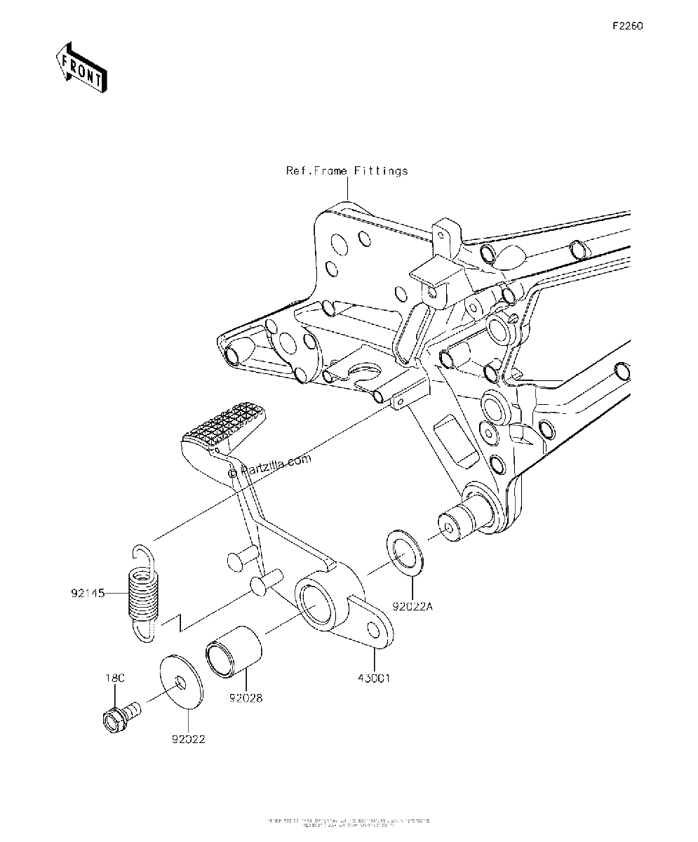 Diagrama de BRAKE PEDAL TORQUE LINK