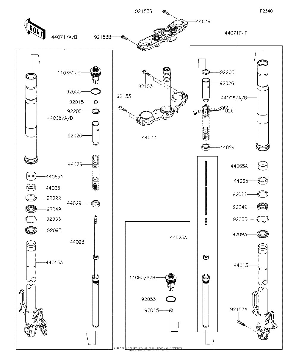 Diagrama de FRONT FORK 2 2