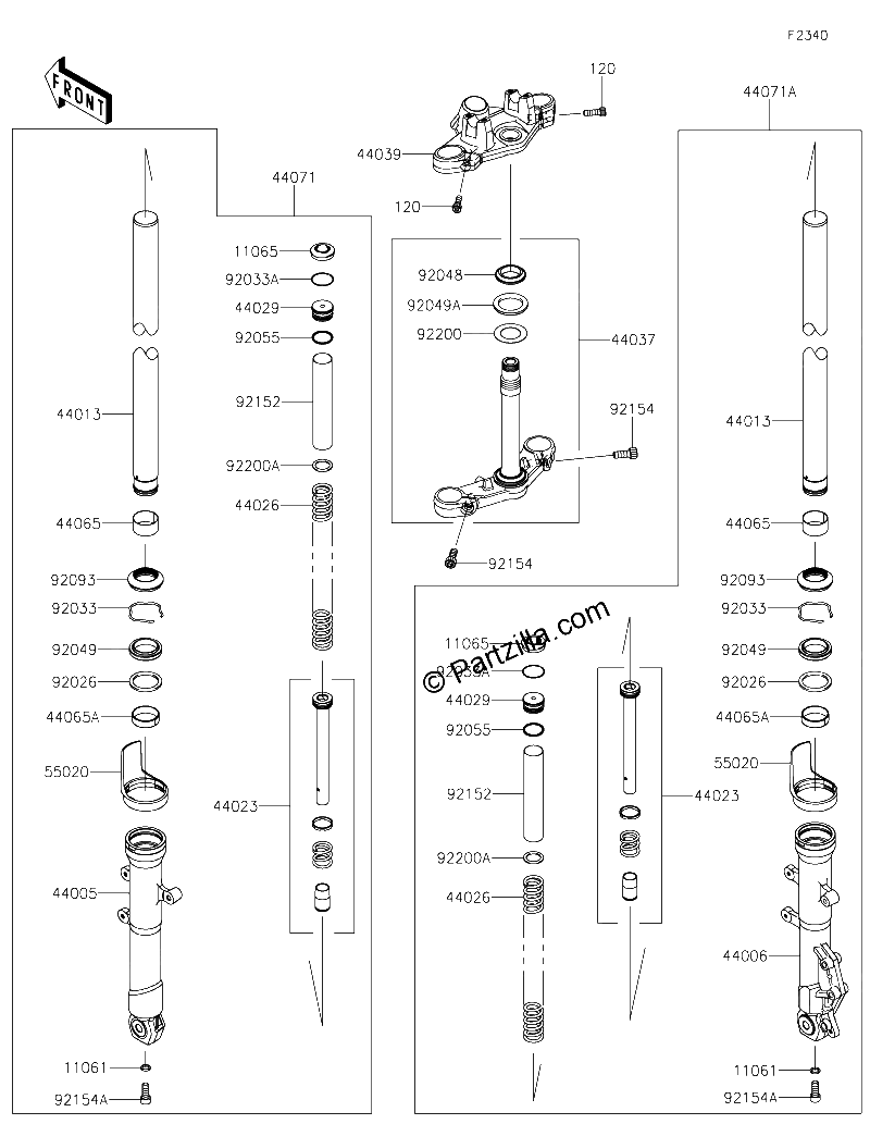 Diagrama de FRONT FORK