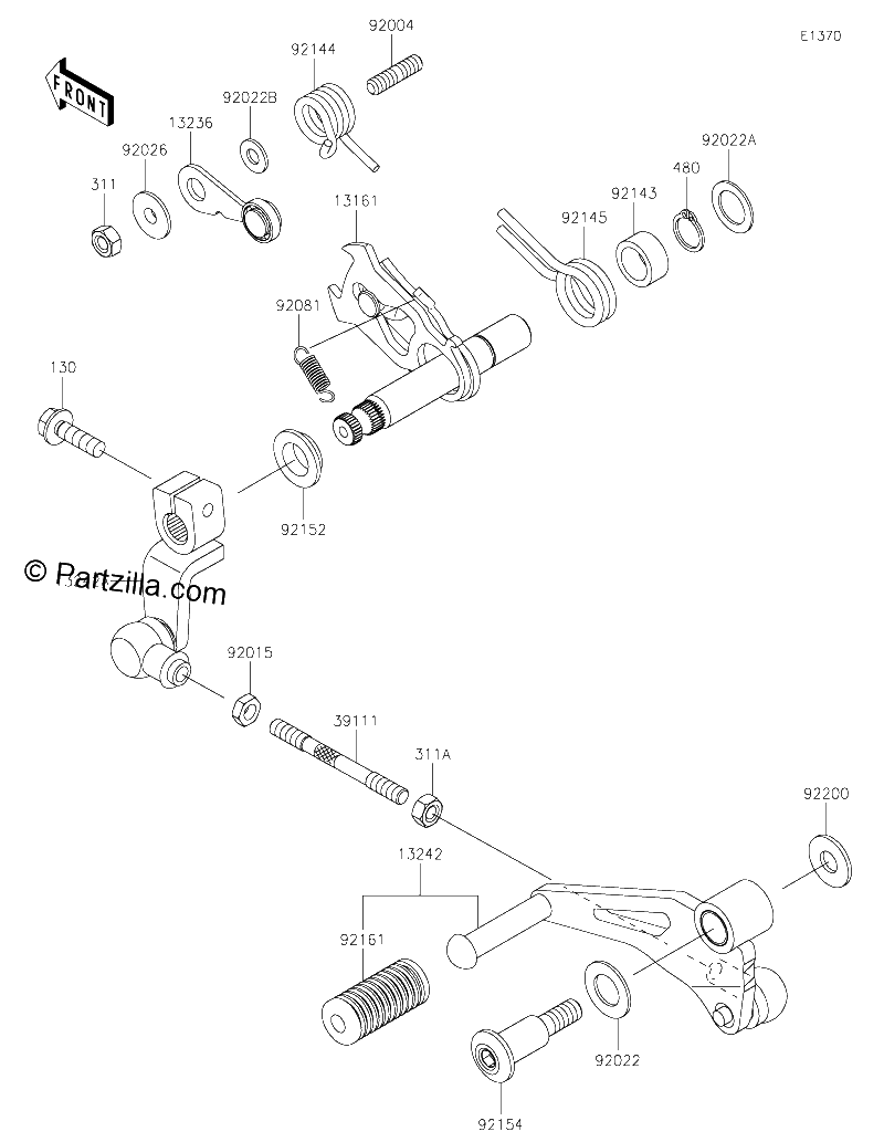 Diagrama de GEAR CHANGE MECHANISM