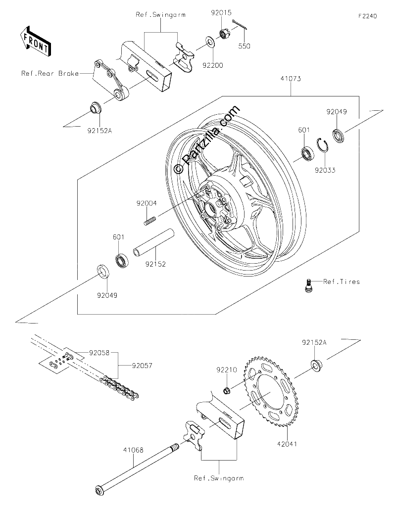 Diagrama de REAR HUB