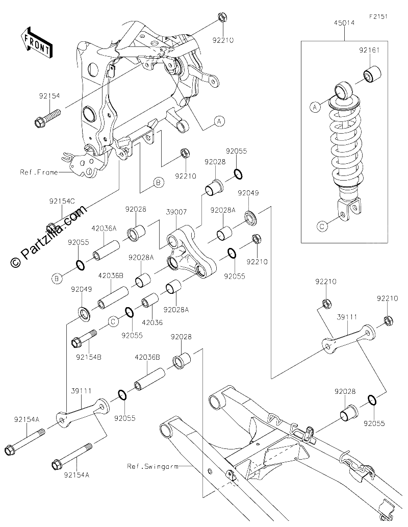 Diagrama de SUSPENSION SHOCK ABSORBER