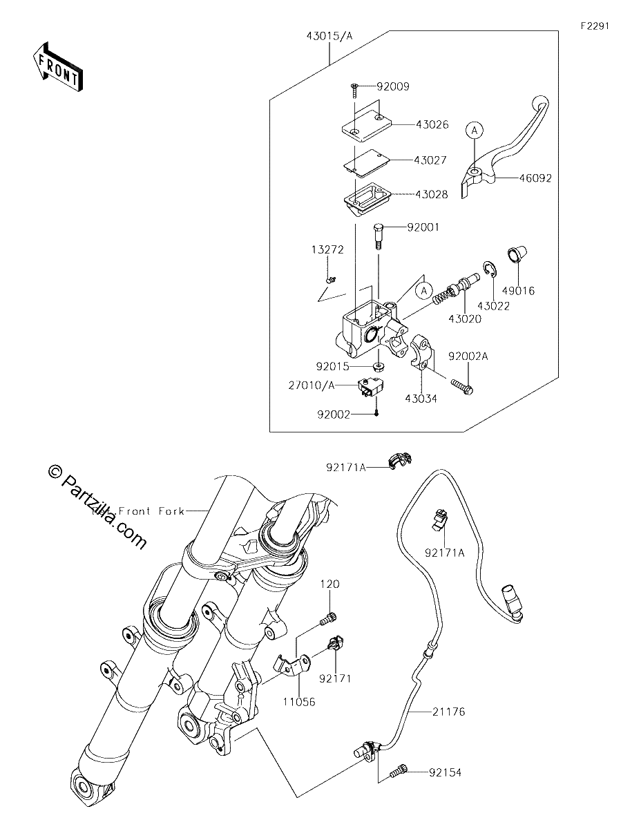 Diagrama de FRONT MASTER CYLINDER
