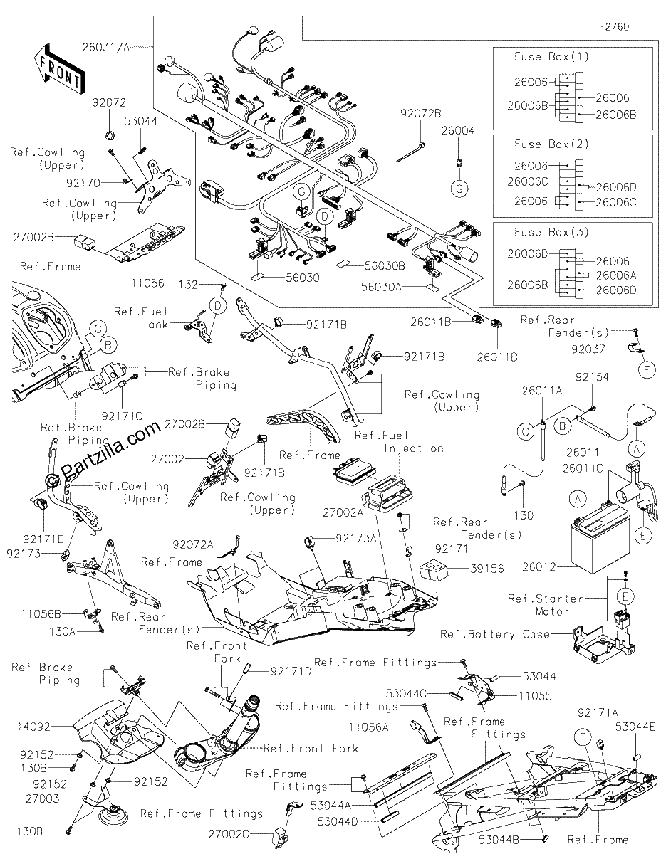 Diagrama de CHASSIS ELECTRICAL EQUIPMENT