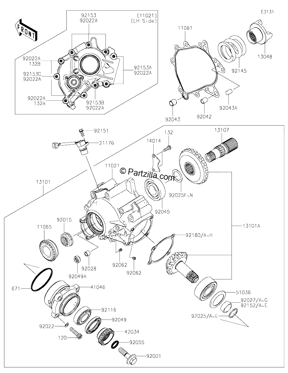 Diagrama de FRONT BEVEL GEAR