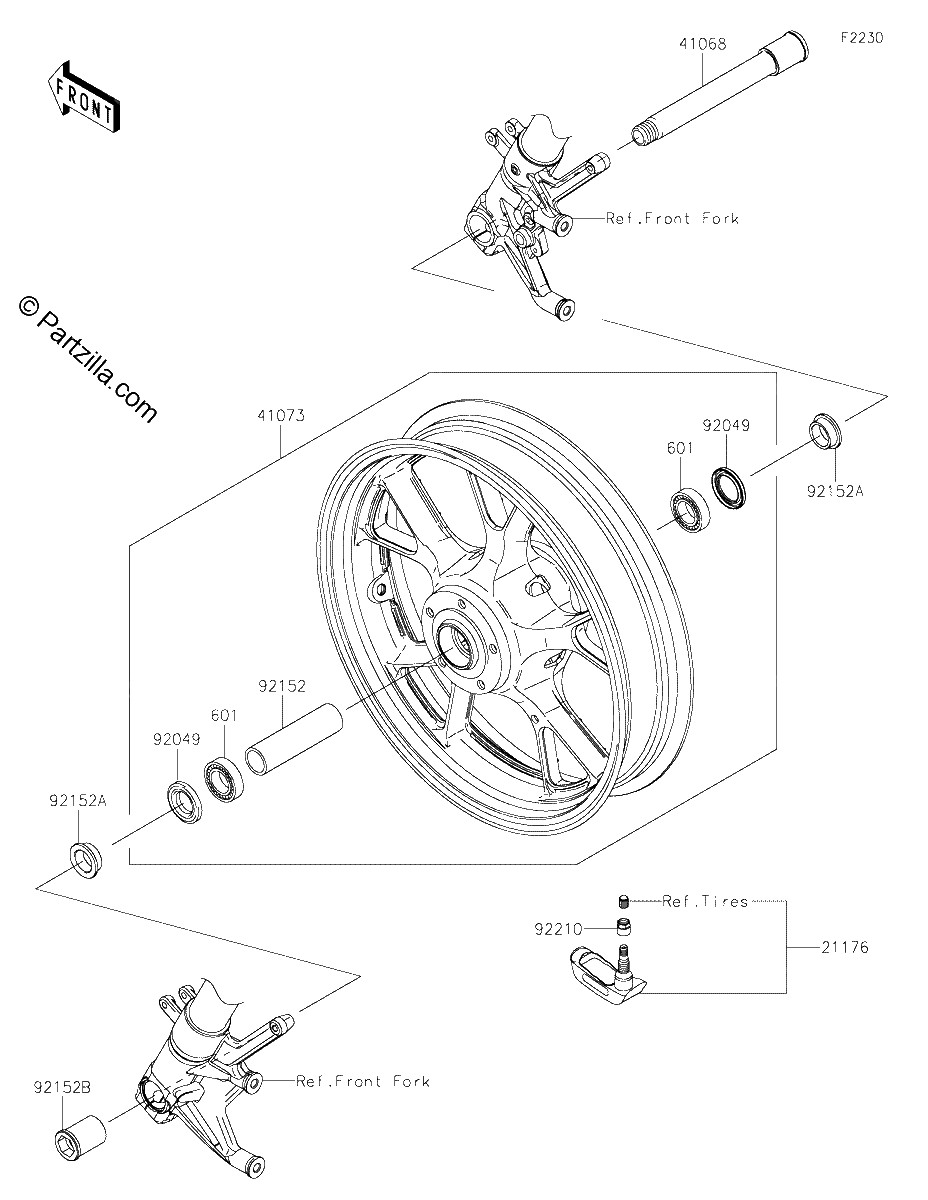 Diagrama de FRONT WHEEL
