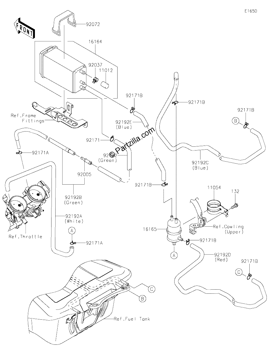 Diagrama de FUEL EVAPORATIVE SYSTEM CA