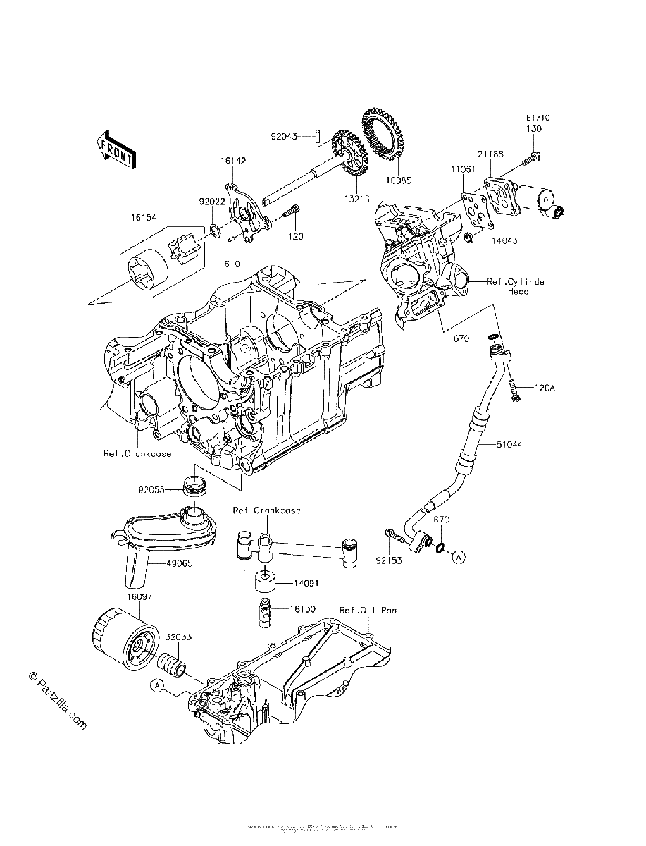 Diagrama de OIL PUMP OIL FILTER
