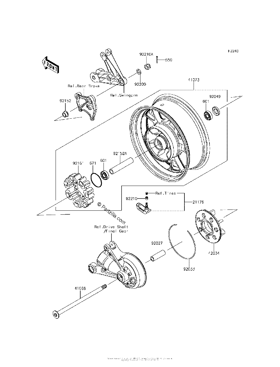 Diagrama de REAR WHEEL CHAIN