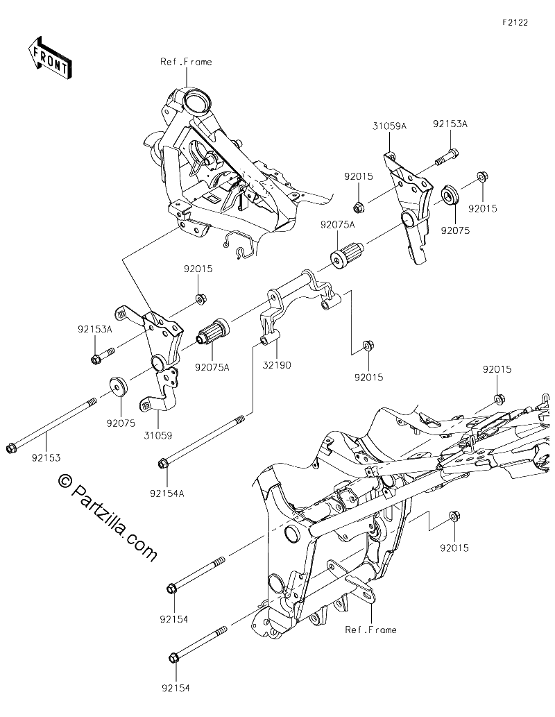 Diagrama de ENGINE MOUNT BGF BHFA